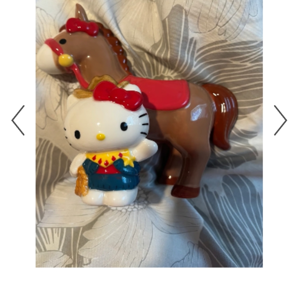 Hello Kitty blue sky cowgirl country ceramic tea light holder